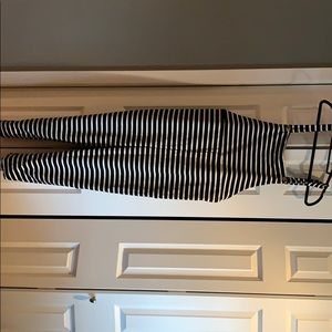 Stripped maternity overalls